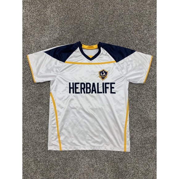 Unbranded Other - Vintage MLS Los Angeles Galaxy David Beckham Soccer Jersey XL Stitched Herbalife